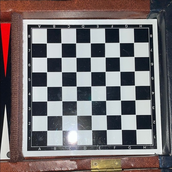 Black and White Board Game Set with Chess Checkers and Backgammon - Picture 7 of 11